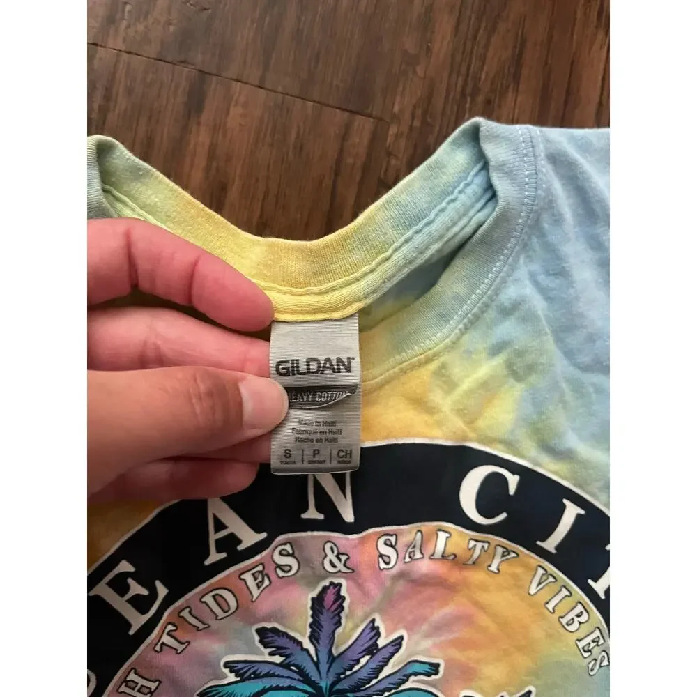 Kids small tie dye Ocean City Maryland graphic tee